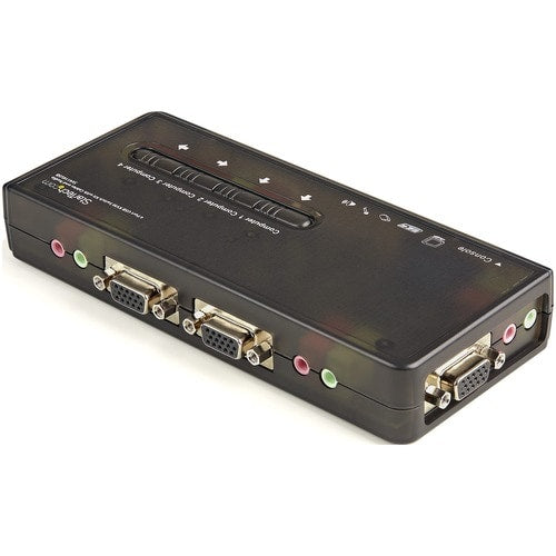 4 PORT USB VGA KVM SWITCH KVM SWITCH KIT CABLES AUDIO VIDEO