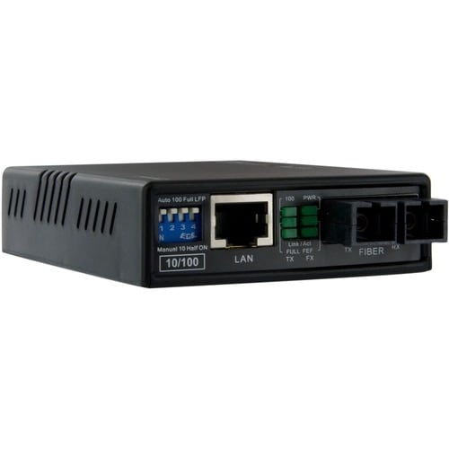 10/100 FIBER MEDIA CONVERTER SC FAST FIBER TO ETHERNET CONVERTER MM