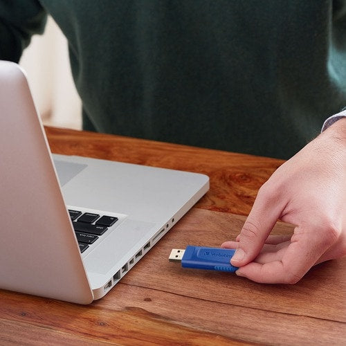 4GB FLASH DRIVE USB 2.0 RETRACTABLE BLUE 97087