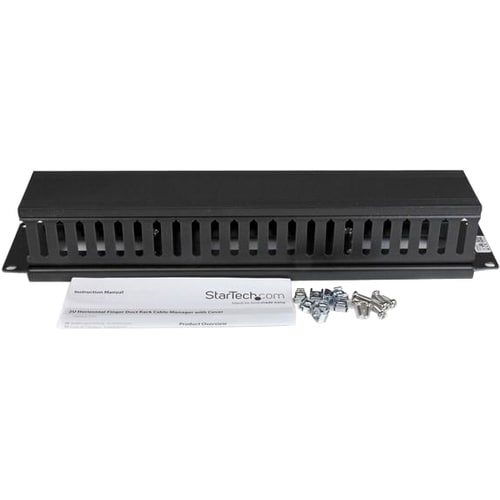 SERVER RACK CABLE MANAGEMENT 2U HORIZONTAL SLOTTED FINGER DUCT
