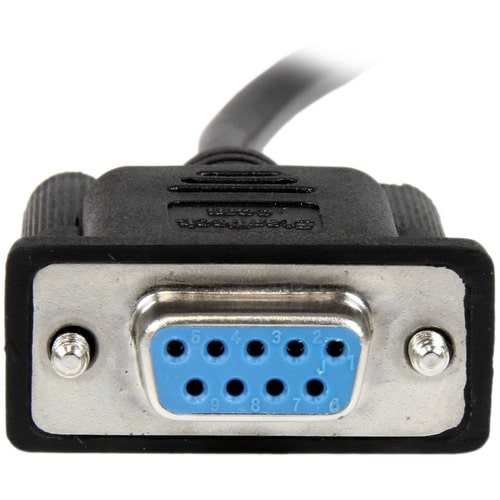2M FEMALE TO FEMALE RS232 SERIAL NULL MODEM CABLE BLACK