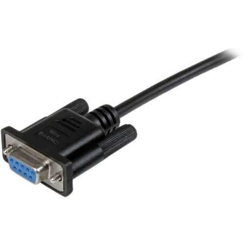 2M FEMALE TO FEMALE RS232 SERIAL NULL MODEM CABLE BLACK