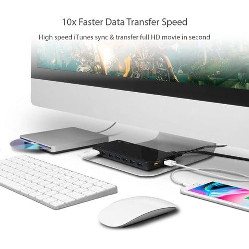 UNKETA 7PORT USB 3.0 HUB 2 POWER 12V/4A POWER ADAPTER INCLUDED