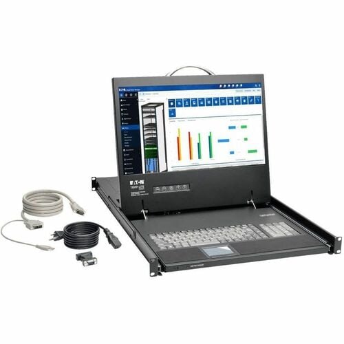 1U KVM RACK CONSOLE 19IN LCD KEYBOARD DVI VGA USB 2.0 TAA