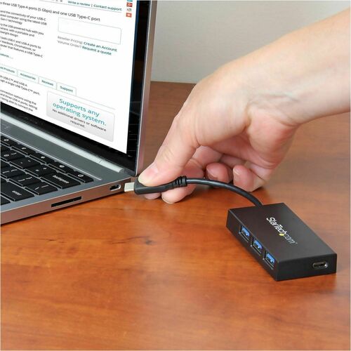 4 PORT USB C HUB USB 3.0 TYPE C EXPANSION HUB MINI LAPTOP USBC HUB