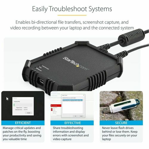 CRASH CART ADAPTER KVM CONSOLE LAPTOP USB VGA PORTABLE KVM CONSOLE