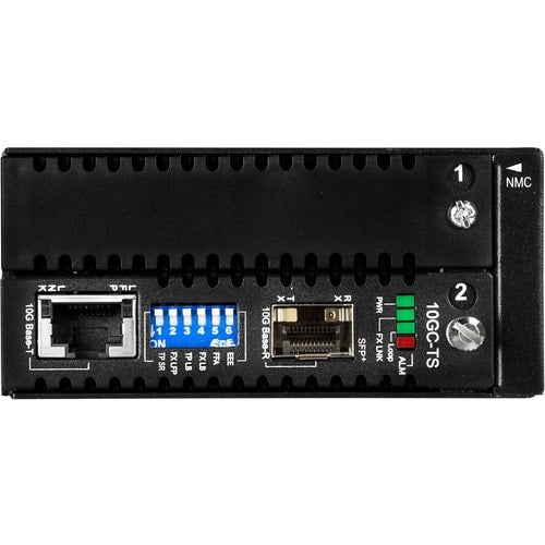 10G ETHERNET COPPER TO FIBER MEDIA CONVERTER W/ 10GBE SFP+