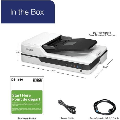 DS-1630 FLATBED DOCUMENT SCANNER W/ ADF