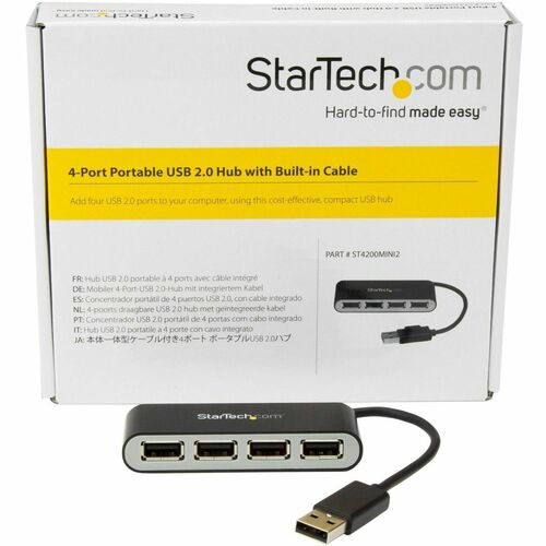 4 PORT USB 2.0 HUB - PORTABLE MINI EXPANSION USB HUB SPLITTER