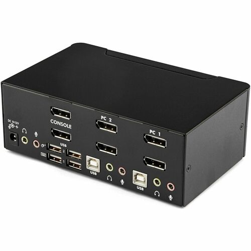 2 PORT DUAL MONITOR DISPLAYPORT KVM SWITCH TWO DISPLAYS DP KVM