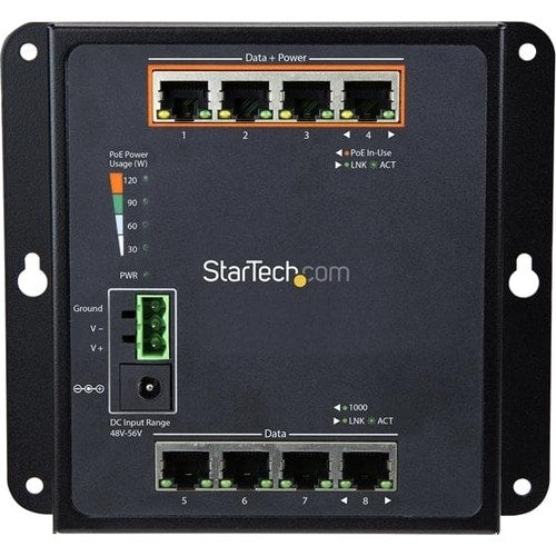 8 PORT POE MANAGED ETHERNET SWITCH L2 INDUSTRIAL NETWORK SWITCH
