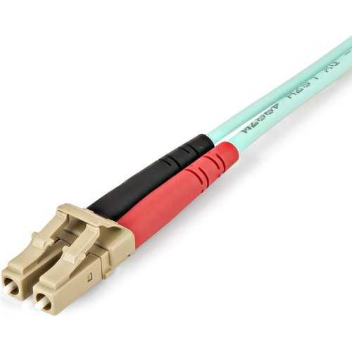 2M OM4 FIBER OPTIC CABLE LC/LC FIBER MULTIMODE PATCH CABLE - AQUA