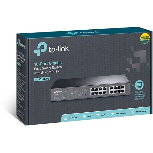 16PORT GIGABITSWITCH/8PORT POE+ EASY SMART SWITCH W/ 8PORT POE+