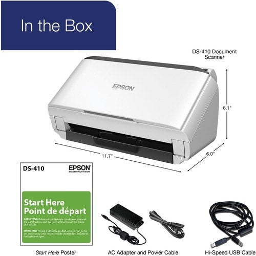 DS-410 SF CLR 600DPI 48BIT USB 2.0 LTR DOCUMENT SCANNER