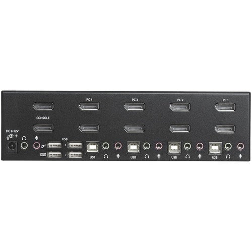 4 PORT DUAL MONITOR DISPLAYPORT KVM SWITCH TWO DISPLAYS DP KVM