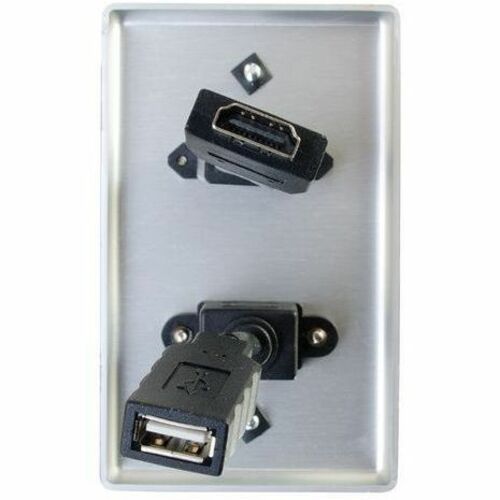 SINGLE GANG USB AND HDMI WALL PLATE AL