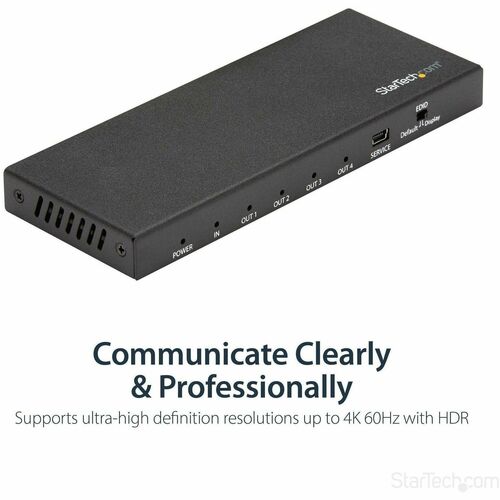 4 PORT 4K HDMI SPLITTER EDID HDCP UHD SIGNAL VIDEO SPLITTER