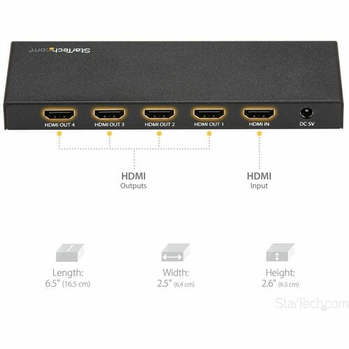 4 PORT 4K HDMI SPLITTER EDID HDCP UHD SIGNAL VIDEO SPLITTER