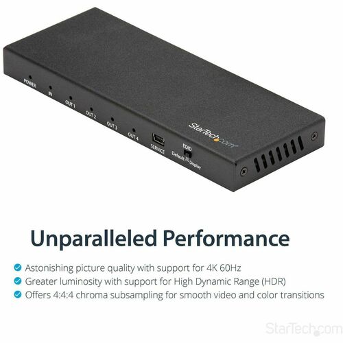 4 PORT 4K HDMI SPLITTER EDID HDCP UHD SIGNAL VIDEO SPLITTER