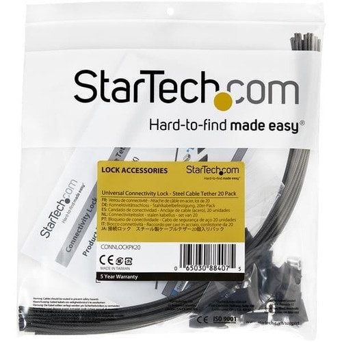 20 PACK CABLE TETHER TIES ANTI THEFT SECURITY CABLE ADAPTER TETHER