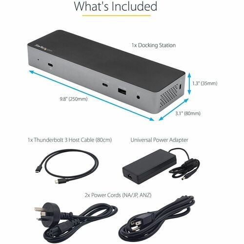 THUNDERBOLT 3 DOCK 4K 85W PD DUAL MONITOR LAPTOP DOCKING STATION