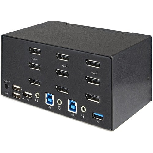 2 PORT DISPLAYPORT KVM SWITCH TRIPLE MONITOR DP 4K KVM SWITCH HUB