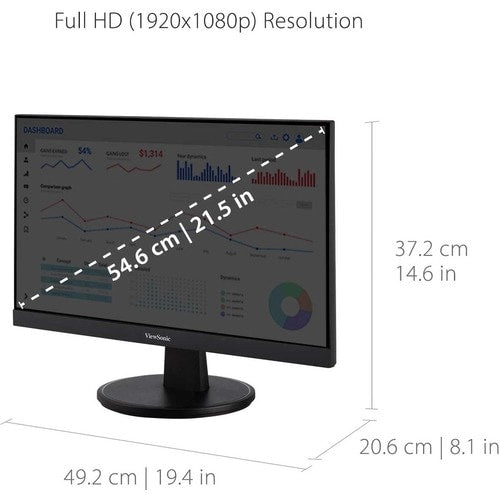 22IN 1920X1080 MVA LCD WITH HDMI VGA FRAMELESS