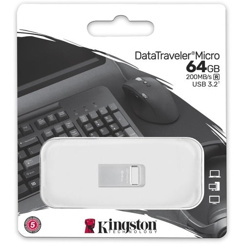 64GB DATATRAVELER MICRO 200MB/S METAL USB 3.2 GEN 1