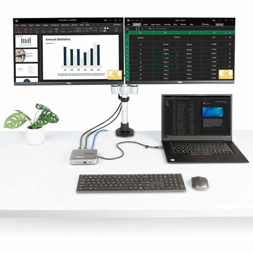 USB C MULTIPORT ADAPTER 100W PD DUAL HDMI USB HUB MINI TRAVEL DOCK