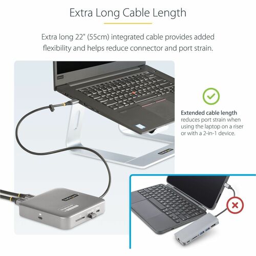 USB C MULTIPORT ADAPTER 100W PD DUAL HDMI USB HUB MINI TRAVEL DOCK