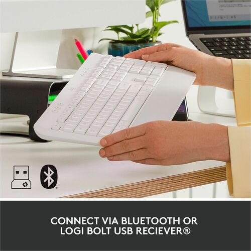 SIGNATURE K650 OFF-WHITE WIRELESS COMFORT KEYBOARD LOGI BOLT