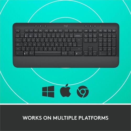 SIGNATURE K650 GRAPHITE WIRELESS COMFORT KEYBOARD LOGI BOLT