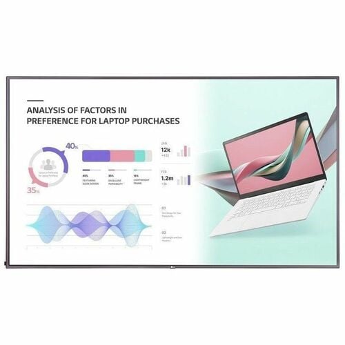 75IN 3840X2160 LCD 4K MNTR 24/7 500NIT LAND/PORT SPKR WEBOS