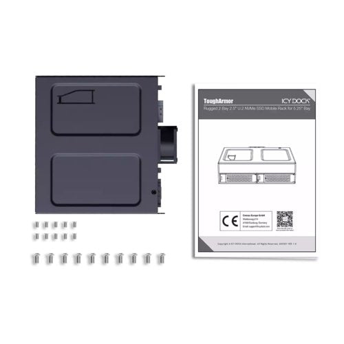 TOUGHARMOR MB105VP-B RUGGED 2 U.2/U.3 PCIE 4.0 MOBILE RACK 5.25