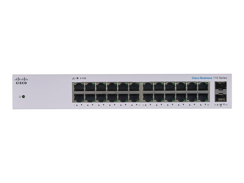 Cisco CBS110-24T-NA Business110series Unmanaged Sw 24p Ge 2x1g Sfp Shared Cbs110-24t