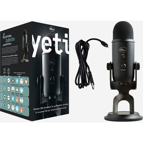 BLUE YETI USB MIC-BLACKOUT YETI