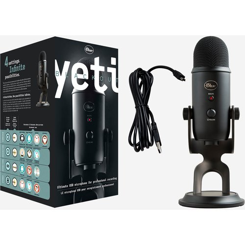 BLUE YETI USB MIC-BLACKOUT YETI