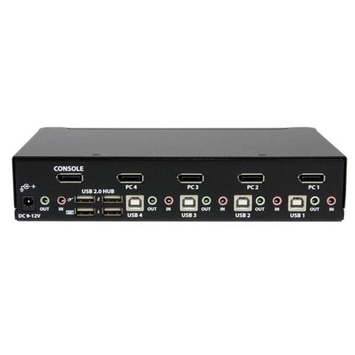 4 PORT DISPLAYPORT KVM SWITCH USB AUDIO DP RACKMOUNT KVM SWITCH