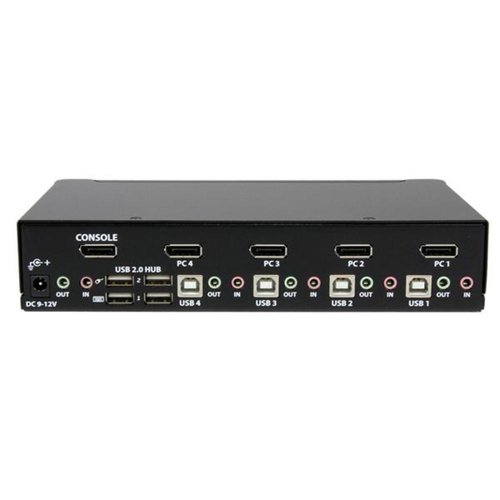 4 PORT DISPLAYPORT KVM SWITCH USB AUDIO DP RACKMOUNT KVM SWITCH