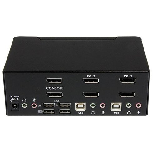 2 PORT DUAL MONITOR DISPLAYPORT KVM SWITCH TWO DISPLAYS DP KVM