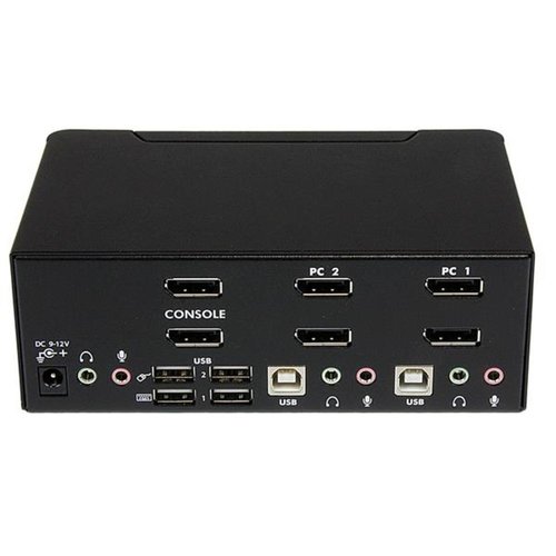 2 PORT DUAL MONITOR DISPLAYPORT KVM SWITCH TWO DISPLAYS DP KVM