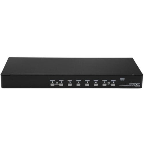 1U 8 PORT USB VGA KVM SWITCH USB VGA RACKMOUNT KVM OSD
