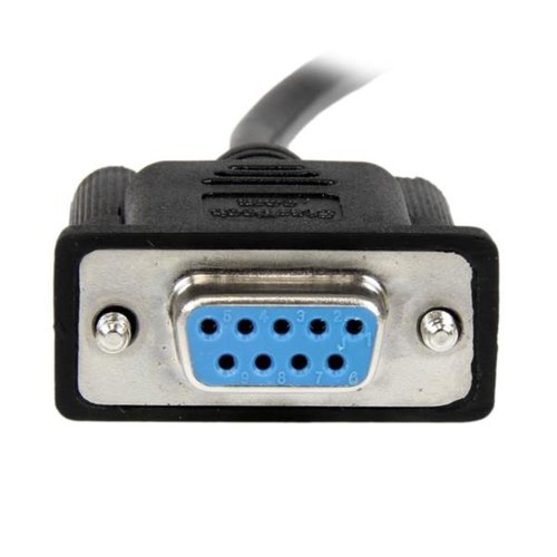 2M FEMALE TO FEMALE RS232 SERIAL NULL MODEM CABLE BLACK