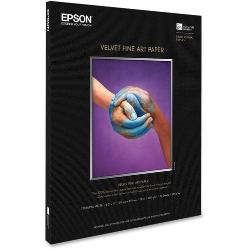 8.5X11 LTR VELVET FINE ART PAPER FOR EPSON PRO GRAPHICS PRNT