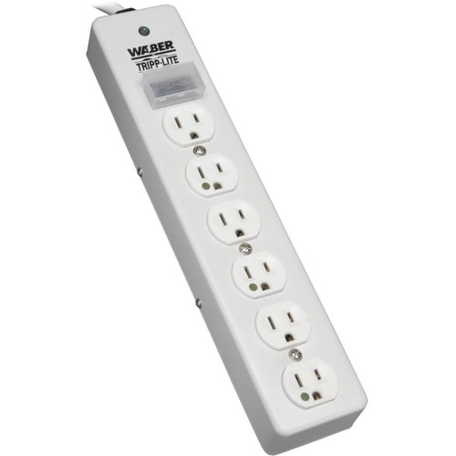 6 OUTLET HOSPITAL GRADE SURGE UL1363 1050 JOULE METAL 5-15R 15FT