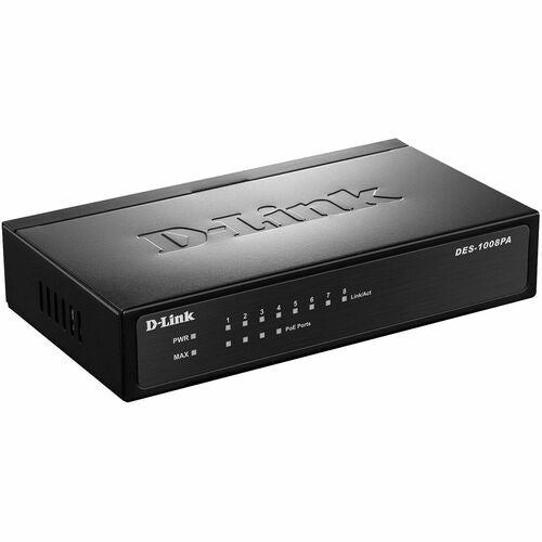 8-PORT UNMANAGED 10/100 SWITCH 4 802.3AF POE PORTS
