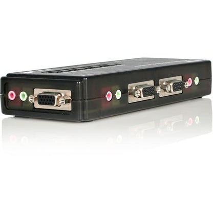 4 PORT USB VGA KVM SWITCH KVM SWITCH KIT CABLES AUDIO VIDEO