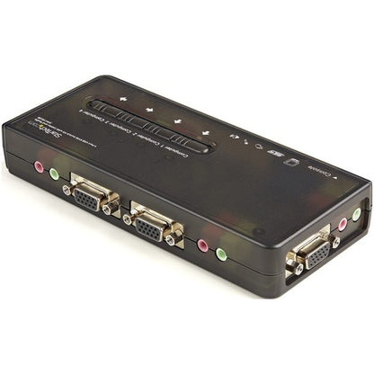 4 PORT USB VGA KVM SWITCH KVM SWITCH KIT CABLES AUDIO VIDEO