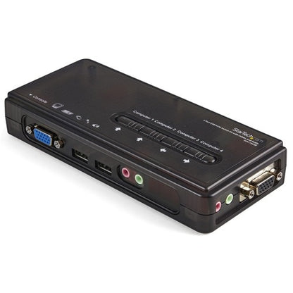 4 PORT USB VGA KVM SWITCH KVM SWITCH KIT CABLES AUDIO VIDEO