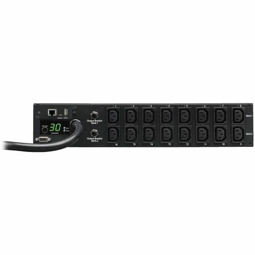 PDU SWITCHED 5.8KW 208-240V 30A 16 C13 L6-30P 12FT CORD 2URM TAA
